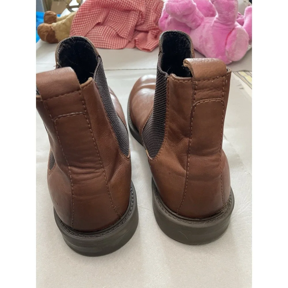 Vince Camuto Huntsley Brown Ankle Elastic Pull On Boots 9.5‎ Men's Clean Boy